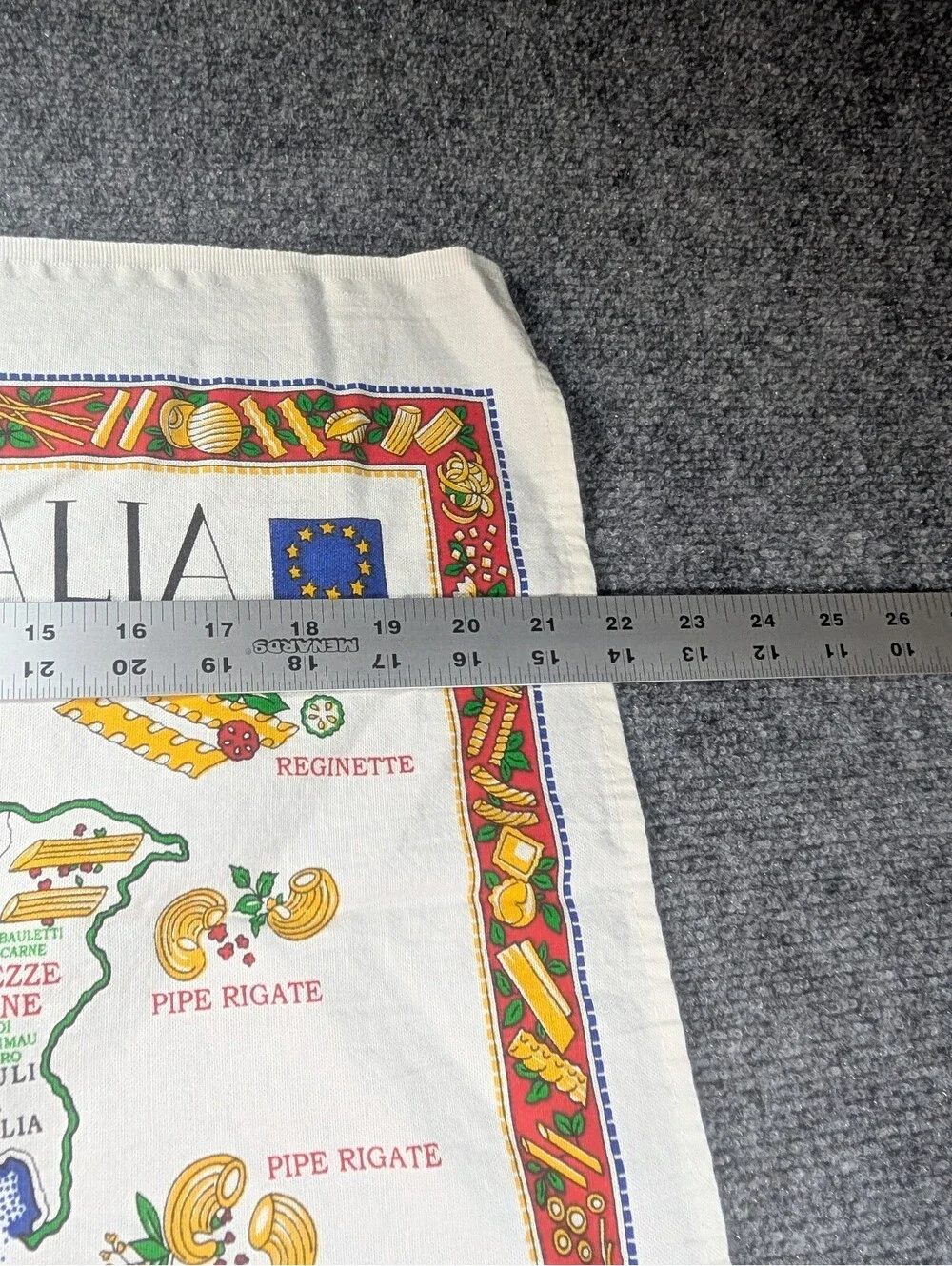 Vintage La Pasta in Italia 22x34 Tea Towel Dish Towel Tapestry Wall Art